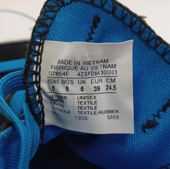 CONVERSE All Star Low Ox Black Blue White Canvas Shoes Men 6 Woman's 8 Sneakers - Picture 7 of 7